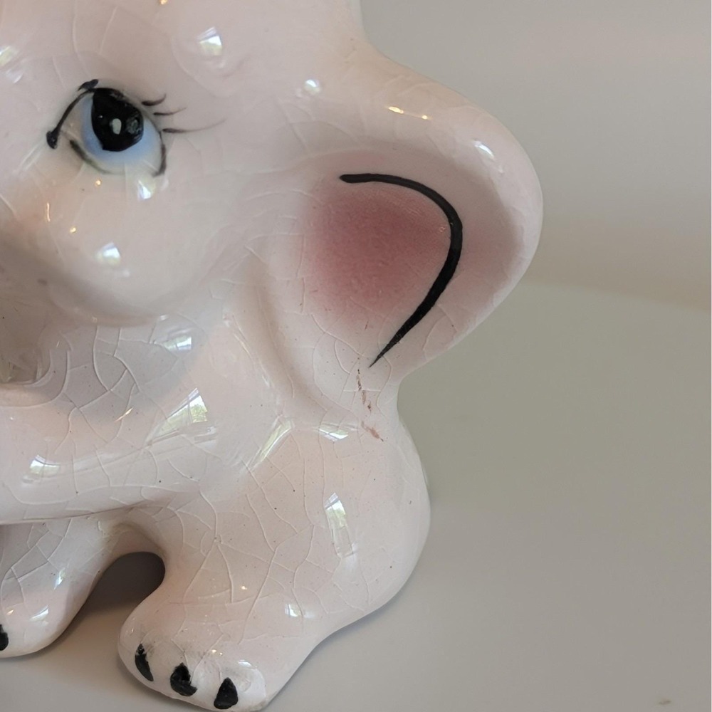Vintage Pink Elephant Salt And‎ Pepper Shakers Anthropomorphic - Picture 7 of 16